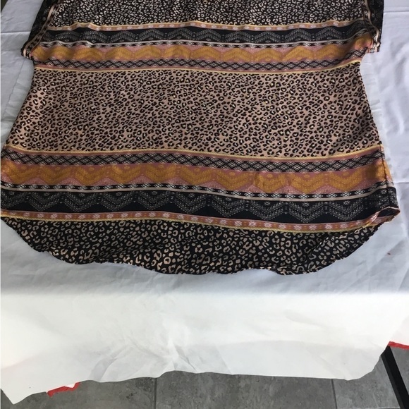 DEMOCRACY PULL OVER BOHO CHIC CAP SLEEVES BLOUSE SIZE  LARGE - Picture 3 of 6